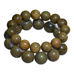 老料绿檀手串文玩男女情侣款奶香檀木念珠静心手链檀香108颗佛珠