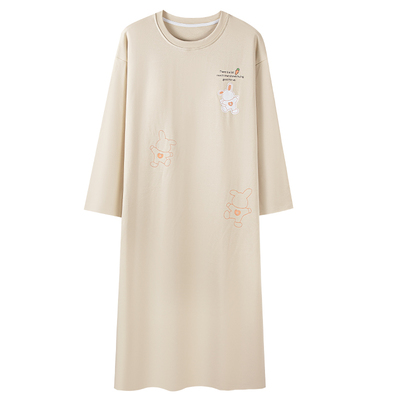 【芬腾】100%棉睡裙纯棉柔软亲肤