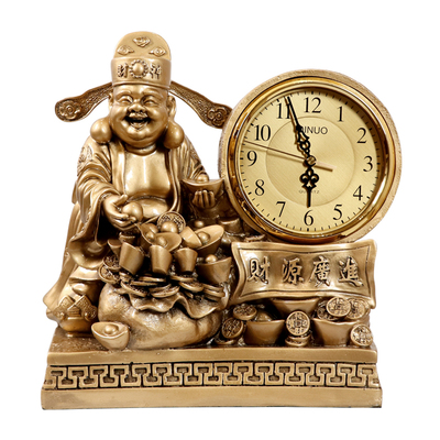 财神钟表摆件座钟家用新中式机械