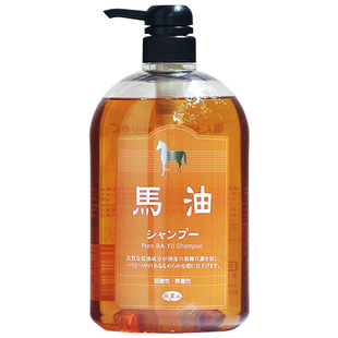 正品日本旅美人进口天然保湿蓬松柔顺顺滑马油洗发水补充装无硅油