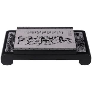 六品堂原石天然砚台歙砚文房四宝初学者学生墨水墨碟墨池磨墨盘可储藏墨汁书法砚台礼盒装磨墨砚台研墨端砚