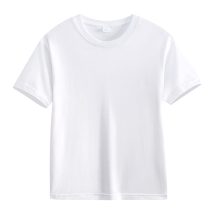 黑白色儿童纯棉T恤定制小学生运动会宽松街舞文化衫班服一件印字