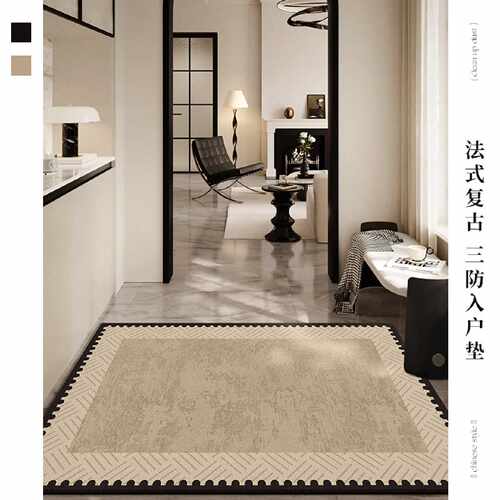 法式复古中古风入户门地垫2026新款门口进门垫子玄关耐脏免洗地毯