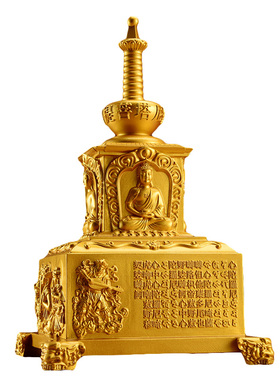 铜大号菩提场庄严陀罗尼塔佛塔