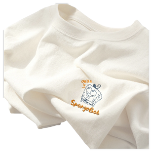 白色重磅纯棉短袖t恤女2025新款夏季美式复古高级感别致百搭上衣