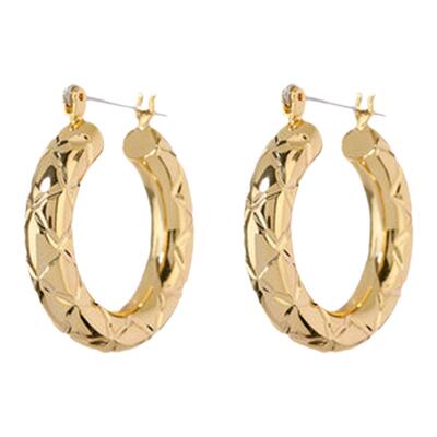 LUVAJ小香风菱格圈圈圆圈耳环