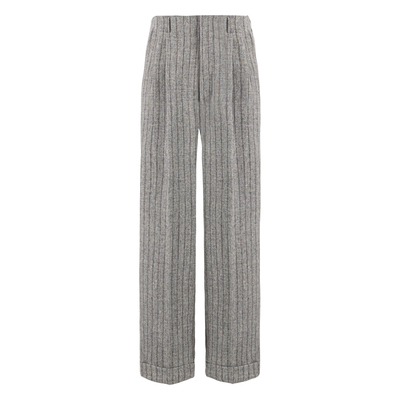 CULTUM全羊毛好莱坞双褶直筒西裤