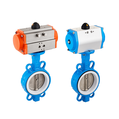 d671f-16四氟对夹式气动阀门