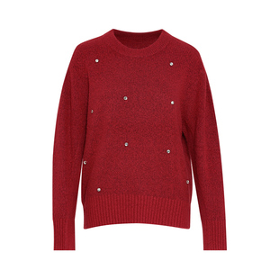 傲丝度红色毛衣女2025新款高级感气质显瘦针织衫上衣新年战袍冬装