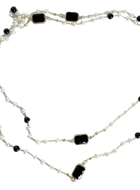 摇儿垂坠多层巴洛克珍珠项链女式