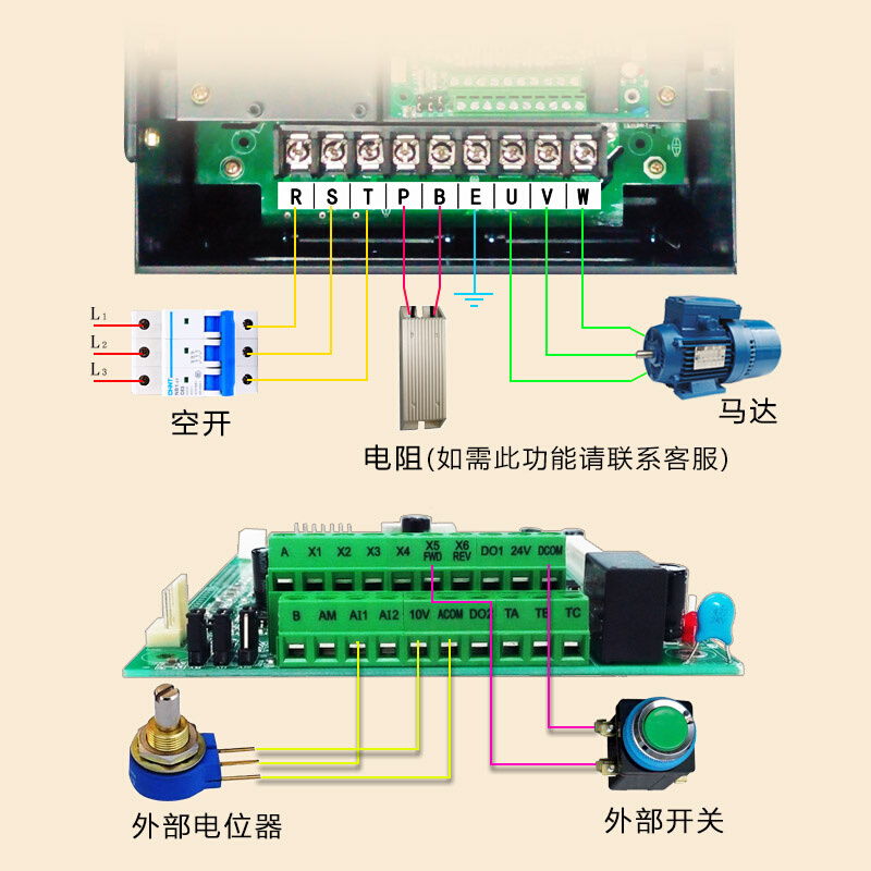 新变频器380v 075kw15 22 4 55kw75千瓦三相通用变频调速器vfd品