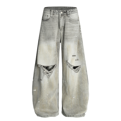 MR.NEARLY美式复古黄泥牛仔裤