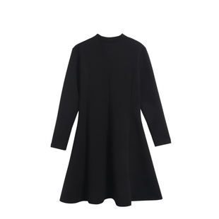 上班族孕妇职业装冬装连衣裙加厚孕妇高领打底内搭纯棉连衣裙加绒