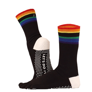 瑜伽袜普拉提袜子防滑专业女夏季五指袜专用鞋室内运动训练分趾袜