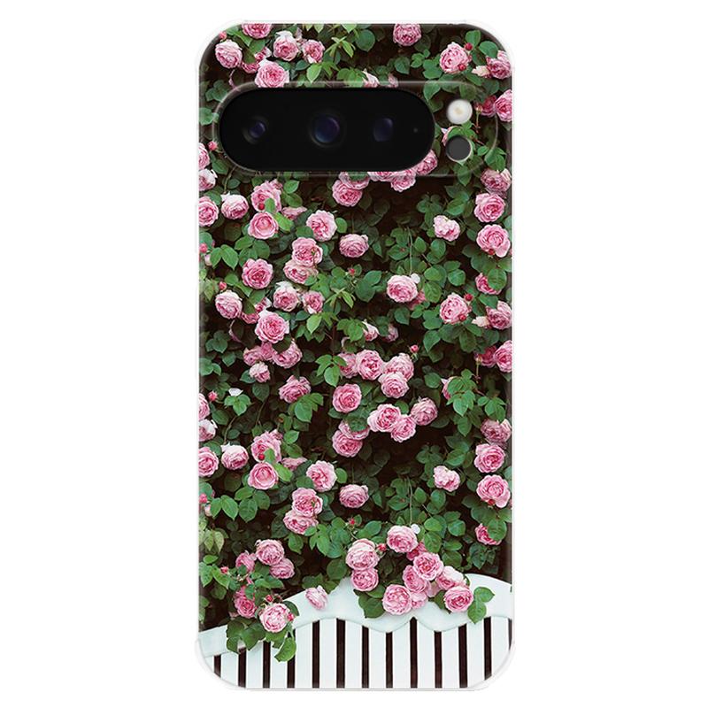 知性玫瑰花适用谷歌Pixel10手机壳9pro/8/7/6A文艺XL唯美少女心甜美女款气囊防摔软