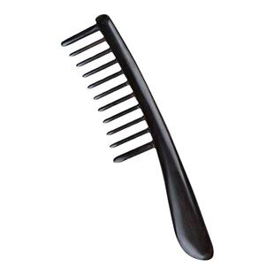 紫光檀插齿木梳天然黑檀家用高档梳子头部按摩梳卷发厚发专用送礼