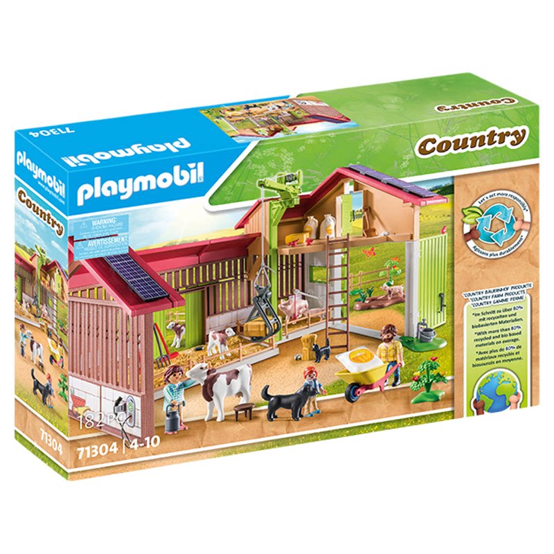 PLAYMOBIL摩比世界玩具多彩生活系列大型农场71304