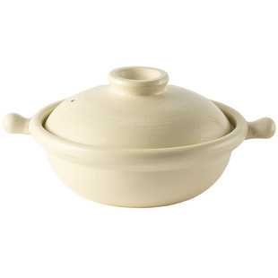 肆月日式复古土砂锅燃气灶专用煲仔饭家用煲汤耐高温白色嘟嘟锅