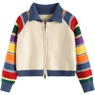 女童春装外套2026新款儿童针织衫上衣超好看早春穿搭女宝开衫毛衣