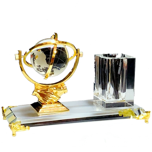 玻璃地球仪笔筒家居办公摆件公司纪念会议活动创意礼品送老师领导