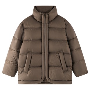 十一石 保命单品!宽松羽绒服女小个子中长款冬季面包服2024新款