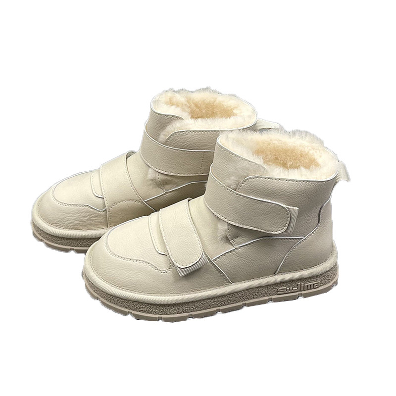 速利玛真皮羊毛雪地靴女2026冬季