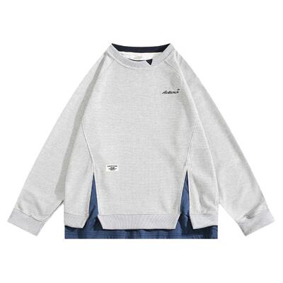 假两件刺绣卫衣BOYUE帛跃