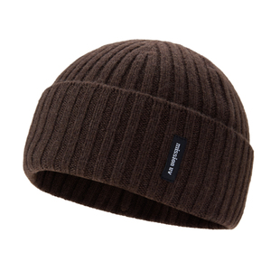 MISSION UV纯羊毛保暖毛线帽针织帽瓜皮帽冷帽户外防寒帽子男冬