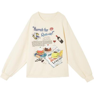 URLAZH有兰圆领套头休闲宽松卫衣