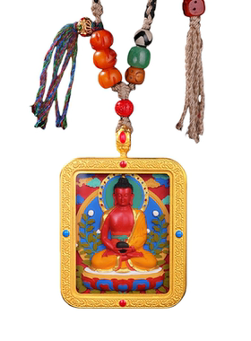 藏式手绘五爷黄财扎基拉姆唐卡