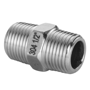 304不锈钢外丝直接对丝 六角外丝接头 对丝外牙直接4分6分1寸DN15