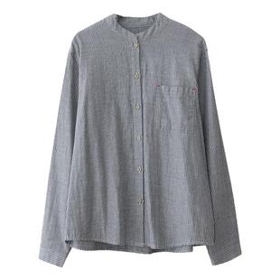 小耳出品【低调通勤】全棉日系简约复古衬衣外套宽松百搭上衣长袖