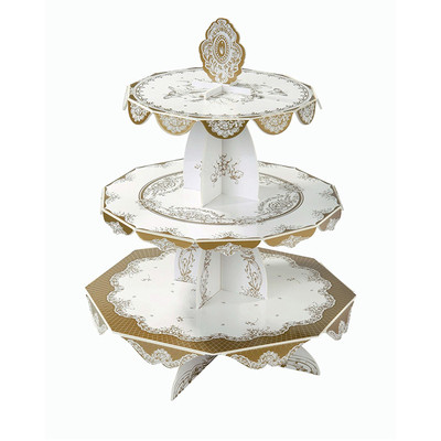 生日甜品台一次性蛋糕摆台白色