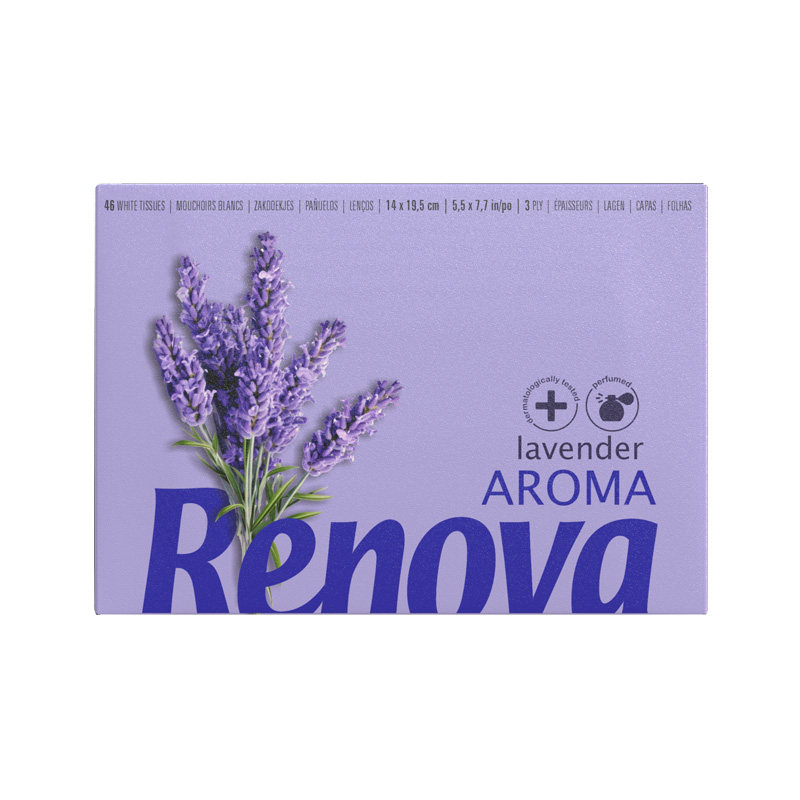 Renova进口mini盒抽薰衣草味3层