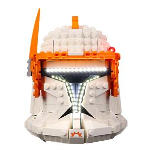 kgbox乐高星球大战75350克隆人指挥官科迪头盔LED亚克力展示盒