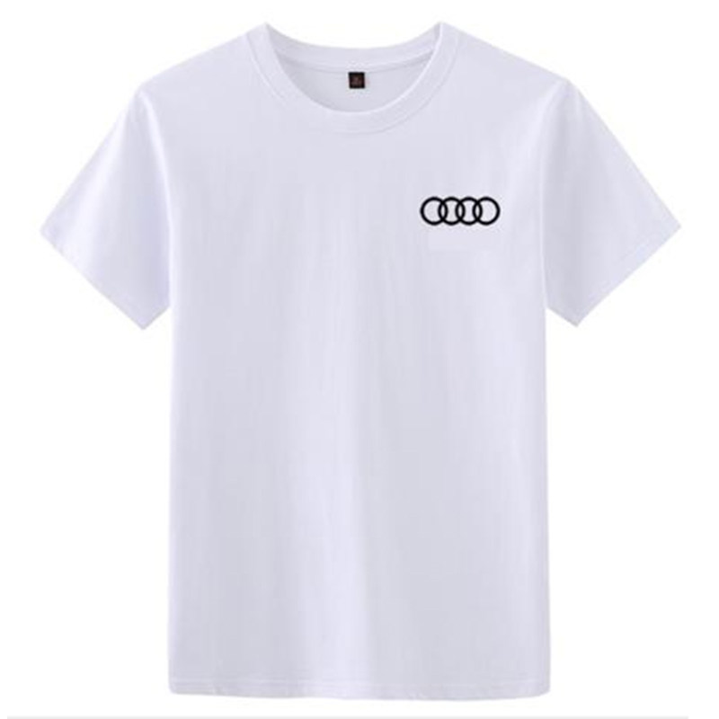 2023奥迪CBD展厅白色T恤透气服务工装夏装上衣男女同款polo衫短袖