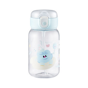 卡西诺水杯女生夏日便携高颜值2025新款儿童上学生tritan吸管杯子