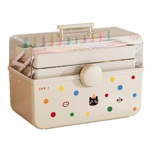 美甲收纳箱新款多层大容量整理桌面甲油胶储物工具箱子美甲店专用