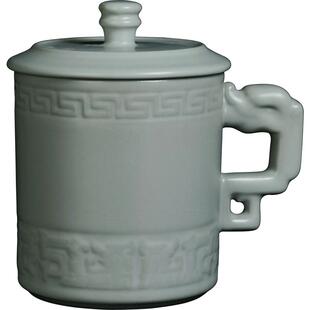 容山堂天青汝窑茶杯陶瓷泡茶杯可开片家用绿茶杯老板办公室水杯