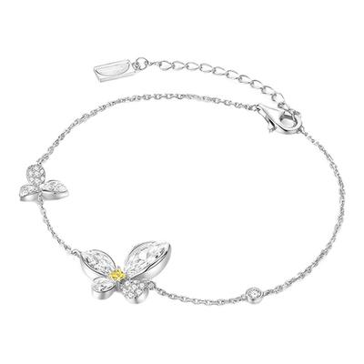 周大生DC鸢尾蝶梦纯银蝴蝶手链