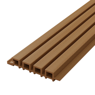 室外长城板外墙板挂板塑木围栏防腐木栅栏户外木塑护栏庭院格栅板