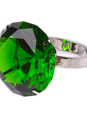 水晶大钻戒生日礼物求婚大戒指