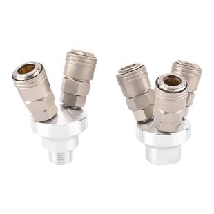 气管接头气泵圆二通三通C式自锁快速接头空压机气动配件大全汽泵