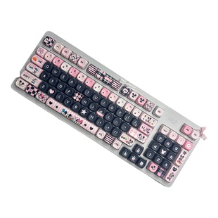 迪士尼米奇键帽卡通可爱女生圆润MOA高度机械键盘磁轴美加狮104