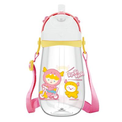 乐扣儿童tritan塑料学生吸管杯子