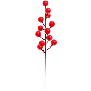 新年冬青发财红果子客厅仿真干花假花材料全套过年装饰品圣诞春节