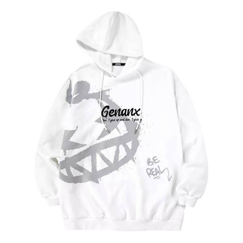GENANX/闪电潮牌加绒连帽卫衣