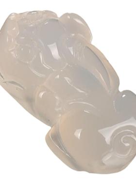 冰种玉髓男女款貔貅聚财白玛瑙