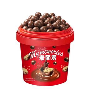 天降麦丽素巧克力怀旧糖果儿童批发桶装零食独立网红夹心休闲
