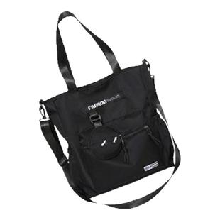 学生书包上课通勤男款手提袋补习袋初中男孩斜挎拎书补课包单肩包